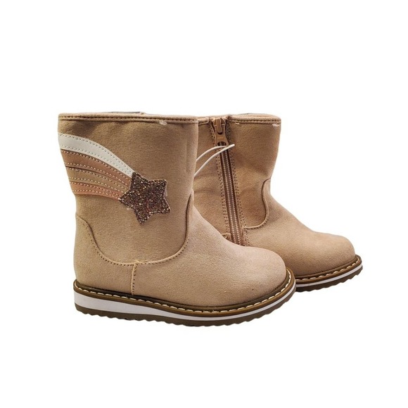 Toddler Girls Boots Isla Rainbow Zipper Slip On Winter Boots Shooting Star - Picture 11 of 12